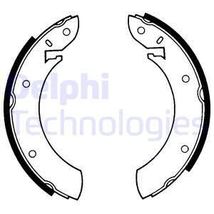 DELPHI Комплект тормозных колодок, стояночная тормозная с LS1147