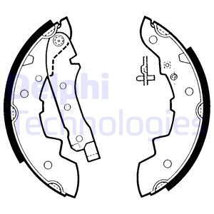 DELPHI Комплект тормозных колодок, стояночная тормозная с LS1340