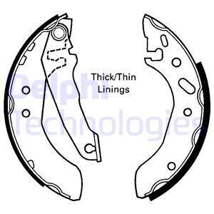DELPHI Комплект тормозных колодок LS1616