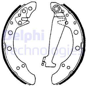 DELPHI Комплект тормозных колодок LS1625