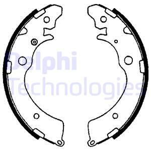 DELPHI Комплект тормозных колодок LS1641