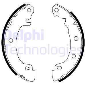 DELPHI Комплект тормозных колодок LS1724