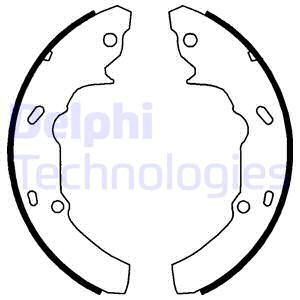 DELPHI Комплект тормозных колодок, стояночная тормозная с LS1735