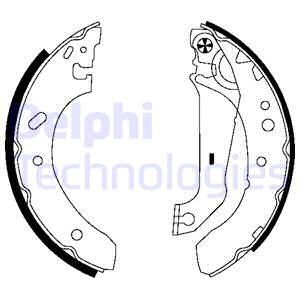 DELPHI Комплект тормозных колодок LS1783