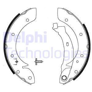 DELPHI Комплект тормозных колодок, стояночная тормозная с LS1830