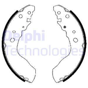 DELPHI Комплект тормозных колодок LS1845
