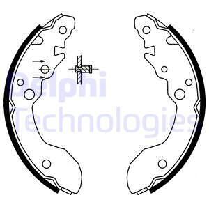 DELPHI Комплект тормозных колодок LS1856