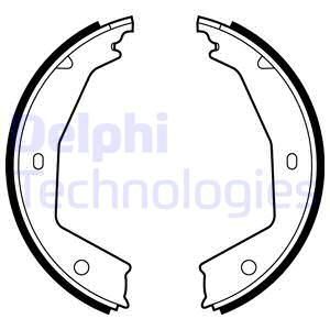 DELPHI Комплект тормозных колодок, стояночная тормозная с LS1873