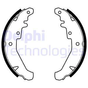 DELPHI stabdžių trinkelių komplektas LS1924