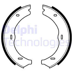 DELPHI Комплект тормозных колодок, стояночная тормозная с LS1967