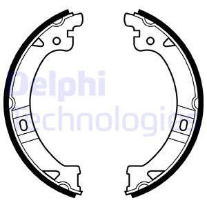 DELPHI Комплект тормозных колодок, стояночная тормозная с LS1977