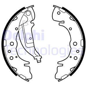 DELPHI Комплект тормозных колодок LS1986