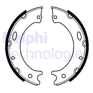 DELPHI Комплект тормозных колодок, стояночная тормозная с LS1989