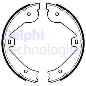 DELPHI Комплект тормозных колодок, стояночная тормозная с LS1995