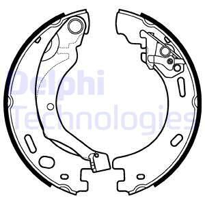 DELPHI Комплект тормозных колодок, стояночная тормозная с LS1997