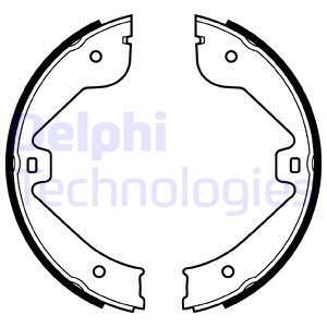 DELPHI Комплект тормозных колодок, стояночная тормозная с LS1998