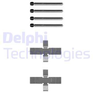 DELPHI priedų komplektas, diskinių stabdžių trinkelės LX0002