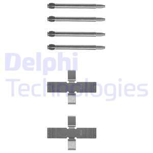 DELPHI priedų komplektas, diskinių stabdžių trinkelės LX0008