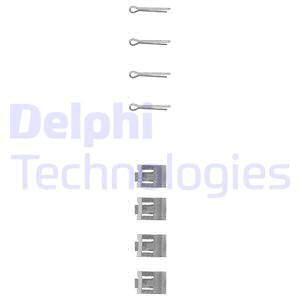 DELPHI priedų komplektas, diskinių stabdžių trinkelės LX0027