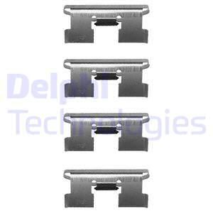 DELPHI priedų komplektas, diskinių stabdžių trinkelės LX0059
