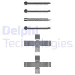 DELPHI priedų komplektas, diskinių stabdžių trinkelės LX0070