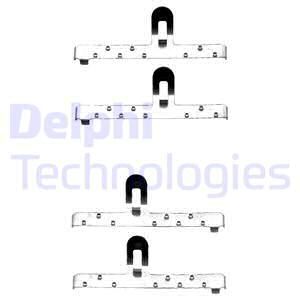 DELPHI priedų komplektas, diskinių stabdžių trinkelės LX0071