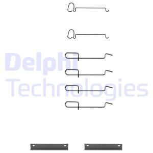 DELPHI priedų komplektas, diskinių stabdžių trinkelės LX0080