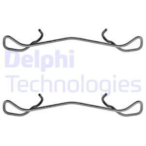DELPHI priedų komplektas, diskinių stabdžių trinkelės LX0169