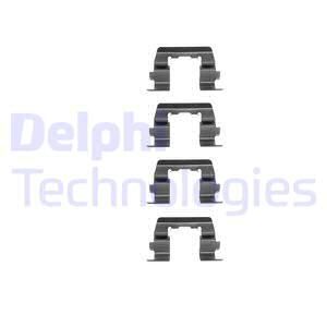 DELPHI priedų komplektas, diskinių stabdžių trinkelės LX0188