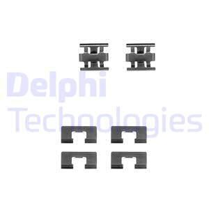 DELPHI priedų komplektas, diskinių stabdžių trinkelės LX0196