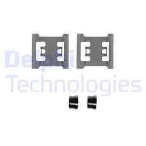 DELPHI priedų komplektas, diskinių stabdžių trinkelės LX0218