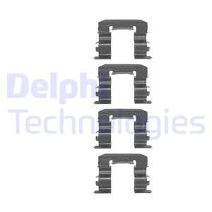 DELPHI priedų komplektas, diskinių stabdžių trinkelės LX0239