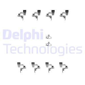 DELPHI priedų komplektas, diskinių stabdžių trinkelės LX0242