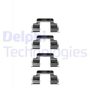 DELPHI priedų komplektas, diskinių stabdžių trinkelės LX0334