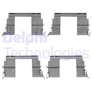 DELPHI priedų komplektas, diskinių stabdžių trinkelės LX0516