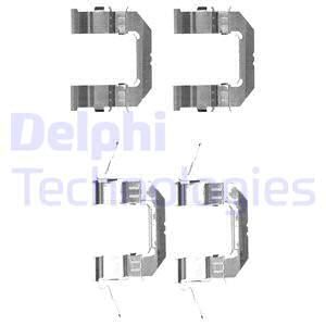 DELPHI priedų komplektas, diskinių stabdžių trinkelės LX0529