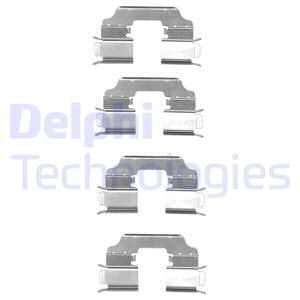DELPHI priedų komplektas, diskinių stabdžių trinkelės LX0549