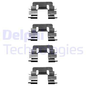 DELPHI priedų komplektas, diskinių stabdžių trinkelės LX0610