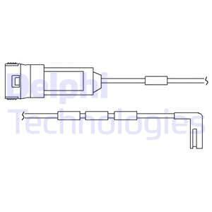 DELPHI įspėjimo kontaktas, stabdžių trinkelių susidėvėjim LZ0125