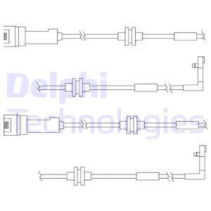 DELPHI Сигнализатор, износ тормозных колодок LZ0146