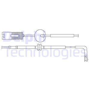 DELPHI įspėjimo kontaktas, stabdžių trinkelių susidėvėjim LZ0155
