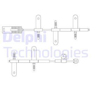 DELPHI įspėjimo kontaktas, stabdžių trinkelių susidėvėjim LZ0164
