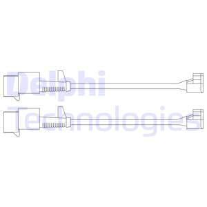 DELPHI Сигнализатор, износ тормозных колодок LZ0227