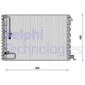 DELPHI Конденсатор, кондиционер TSP0225076