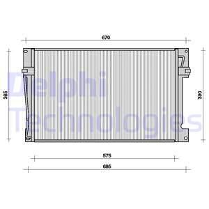 DELPHI Конденсатор, кондиционер TSP0225078