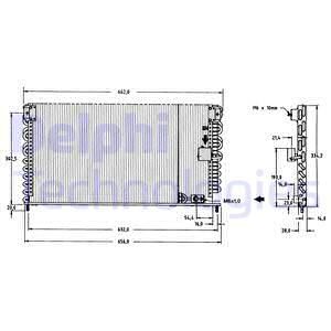 DELPHI Конденсатор, кондиционер TSP0225149