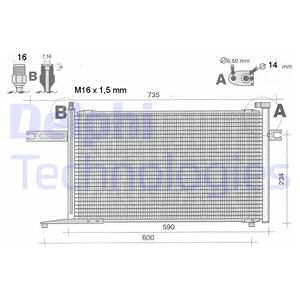 DELPHI Конденсатор, кондиционер TSP0225348