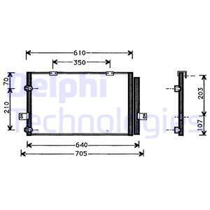 DELPHI Конденсатор, кондиционер TSP0225367