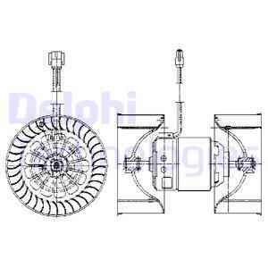 DELPHI Электродвигатель, вентиляция салона TSP0545025