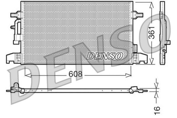 DENSO Конденсатор, кондиционер DCN02016